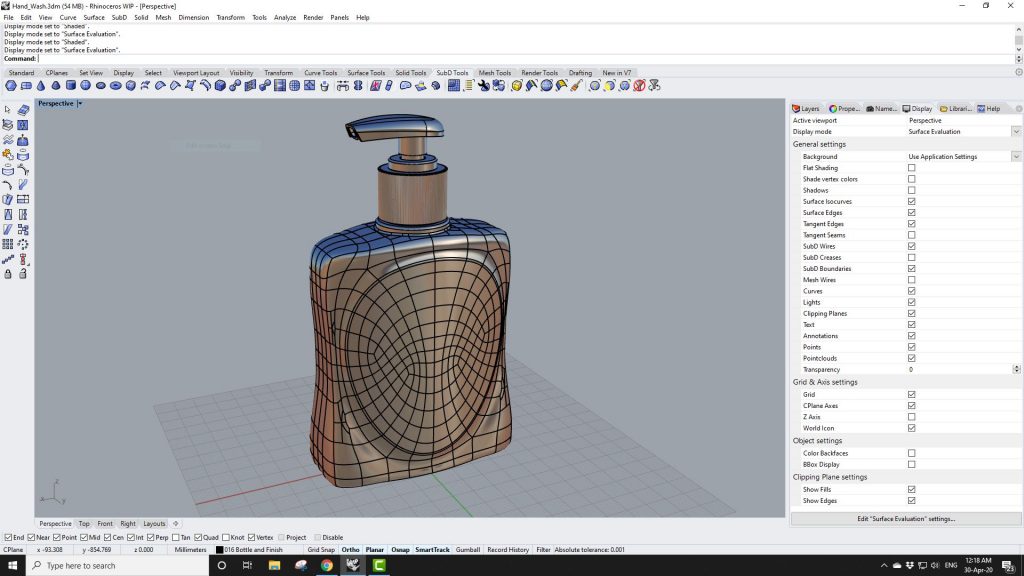 QuadRemesh in Rhino v7 WIP Screenshot