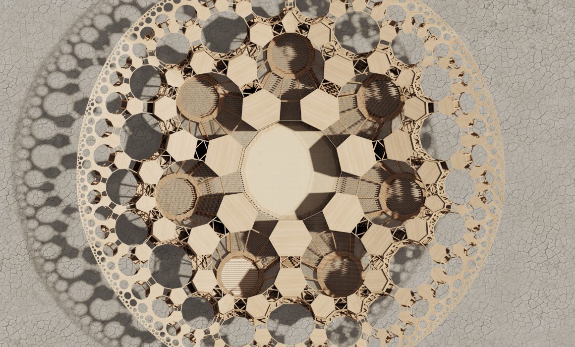 An image showing 'Catharsis' which was designed for the virtual Burning Man 2020 festival