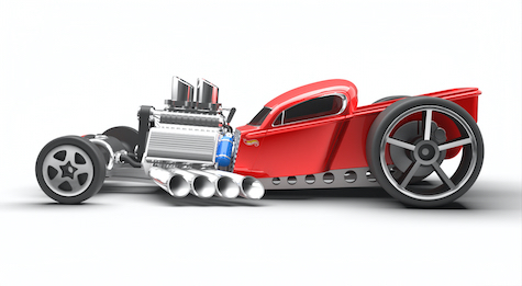 A concept racing car designed using Rhino 3D v7