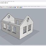 A screenshot from the video 'Rhino 8 for SketchUp Users - New and Improved Solid modelling Tools'. The screenshot shows a section of the video where a house is being modelled in Rhino3D CAD software.
