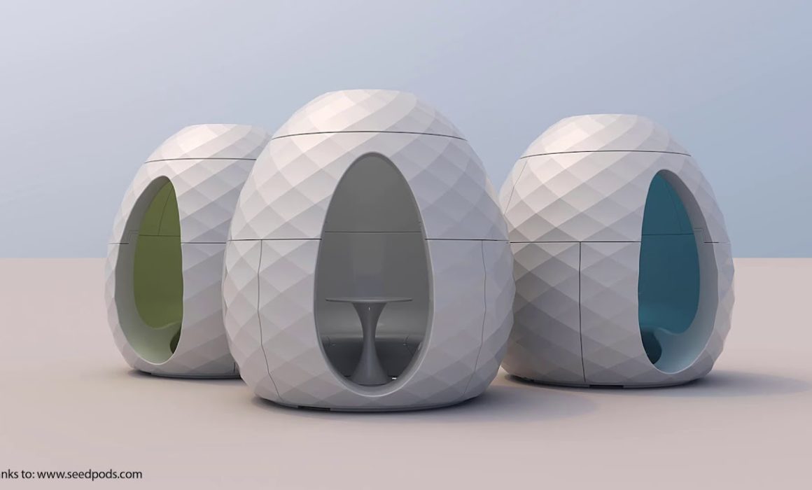 Seed Pod structures designed in Rhino3d, rendered in V-Ray for Rhino