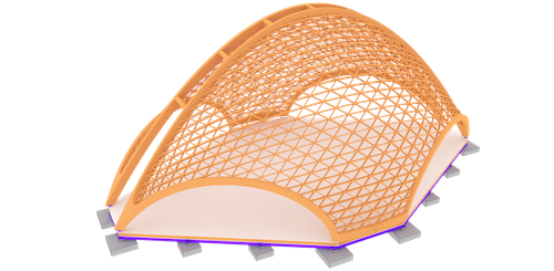 Screenshot of a gridshell lattice