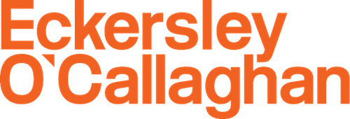 The Eckersley O'Callaghan landscape logo with orange type showing their name.